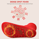 Heating Socks Mugwort Wormwood Clearing Damp Foot Warm Massage (Red)