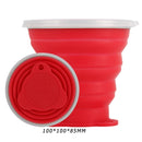 270mL Foldable Silicone Cup Outdoor Retractable Ultra-thin Water Mug (Red) Newly