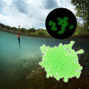 100pcs Hard Luminous Beads Float Balls Fishing Line Stoppers (3.4x5mm Green