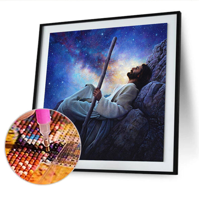 5D Sky Jesus Mosaic Diamond Painting Drawing Full Round Drill DIY Art Handcraft