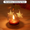 Candlestick Xmas Gifts Christmas Rotary Candle Holder Home Christmas Ornament