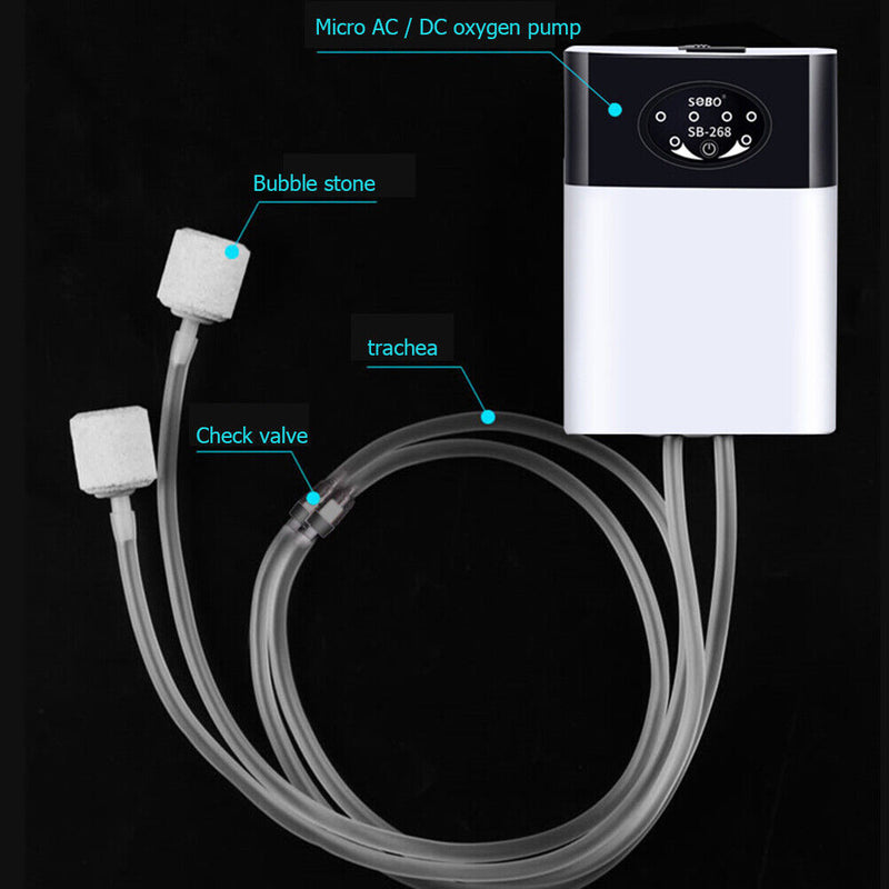 Portable Aeration Oxygen Pump Ultra Silent USB Charging Air Compressor Pump