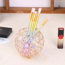 European Style Round Crystal Makeup Brush Storage Box Jewelry Organizer Newly