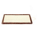 Pet Fish Sisal Cat Furniture Carpet Protector Scratch Mat Toys (Brown)