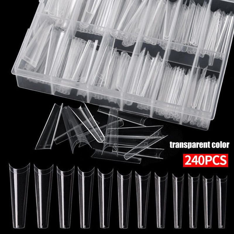 240pcs/Box Full Cover False Nails Manicuring Tip Artificial Nail Art Decorati