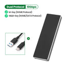 Dual Protocol M2 SSD Disk Case M.2 to USB 3.1 for NVME PCIE NGFF SATA M/B Key
