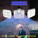 122LEDs 3 Head Light PIR Sensor Solar Outdoor Waterproof Lamp (JD-2757) Newly