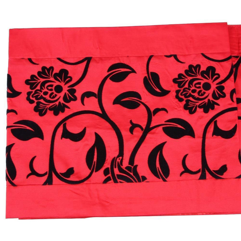 Chameleon Flocking Tablecloth Home Runners Dinner Table Flag Cover(Red)