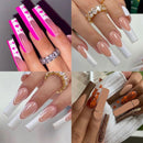 500PCS DIY Manicure Clear Wearable Full Cover False Nails XXL Long Ballet Square