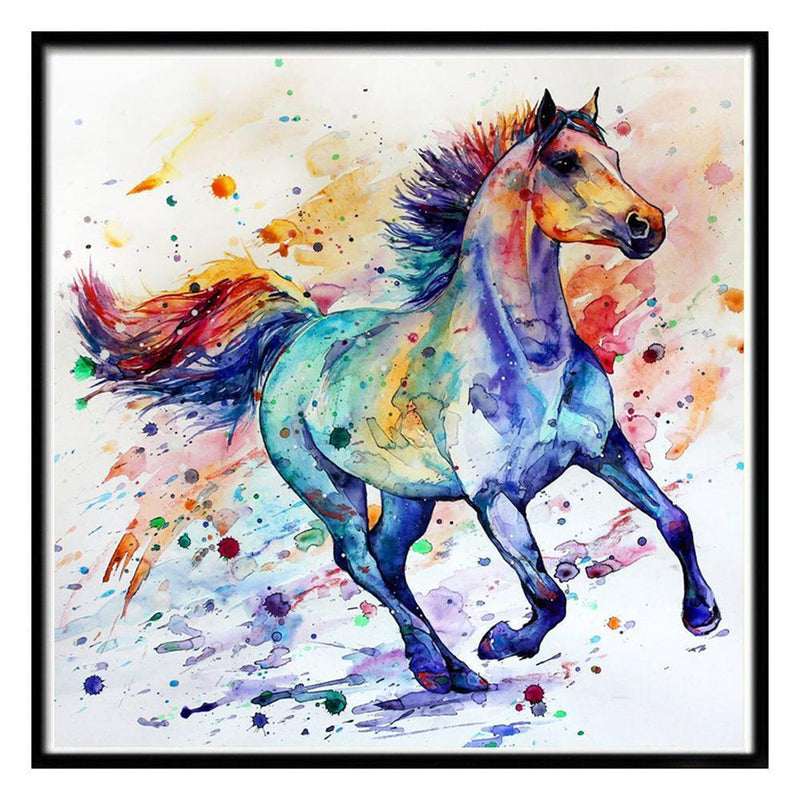 5D DIY Full Drill Diamond Painting Colorful Horse Cross Stitch Embroidery Newly