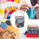 Oxford Cloth Geometric Wool Yarn Tote DIY Crochet Storage Knitting Bag (A) Newly