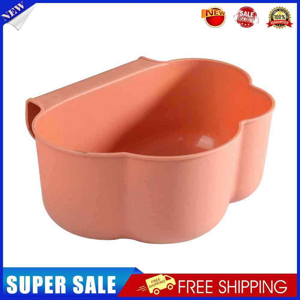 Hanging Storage Basket Organizer Trash Can Shelf Home Kitchen Tool (Pink)