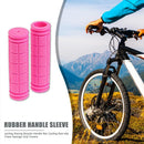 2x Rubber Bike Handlebar Grips Anti-Skid Fixed Gear Bicycle Grips (Pink) Newly