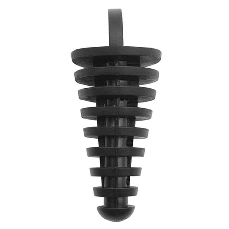 Motorcycle Exhaust Pipe Air-Bleeder Plug Muffler Wash Plug Small (Black)