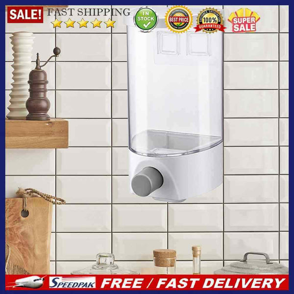 Wall Mounted Grain Storage Box Plastic Kitchen Food Sealed Container Supplies