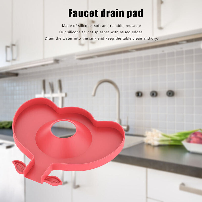 #A Kitchen Faucets Sink Splash Guard Silicone Wash Mat Countertop Water Catcher