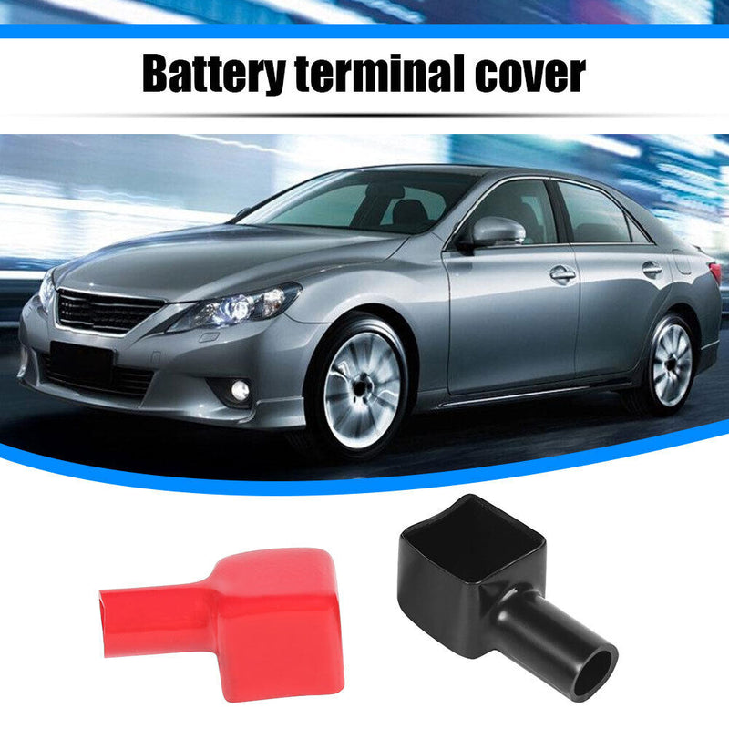Universal Car Battery Terminal Covers Red Positive + Black Negative 1 Pair Newly