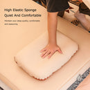 Portable Inflatable Air Pillows Elastic Sponge Camping Travel Sleep Cushion