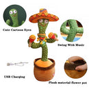 Dancing Cactus Talking Repeats What You Say Electronic Plush Toys with Lighting