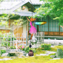 Fairy Angel Wind Chimes Metal Art Wind Bell for Indoor Outdoor Yard (Pink) Newly
