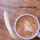 Electrical Latte Pen Coffee Carving Cappuccino Pull Flower Decor (White)