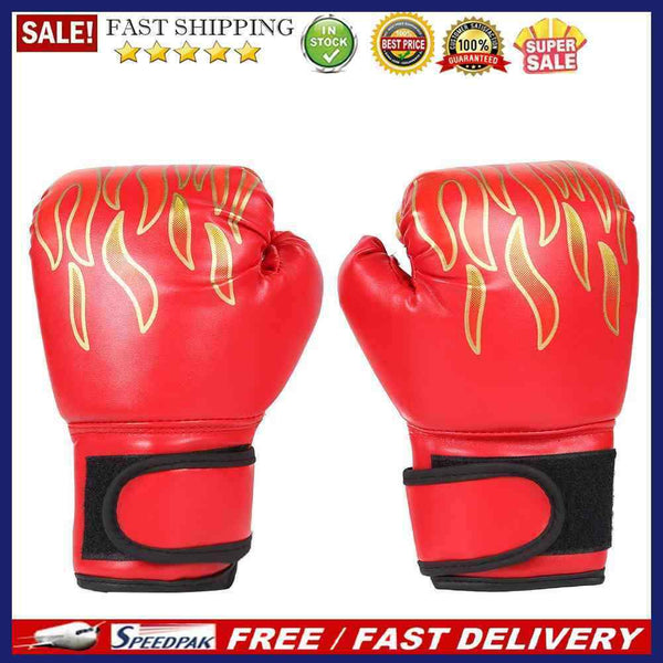 2pcs Kids Muay Thai Karate Punching Flame Gloves Boxing Training Fighting G