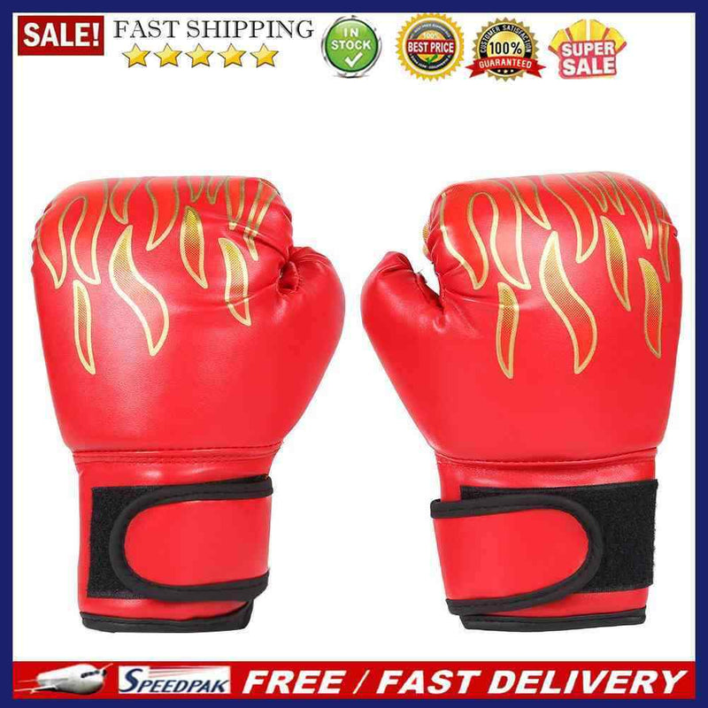 2pcs Kids Muay Thai Karate Punching Flame Gloves Boxing Training Fighting G