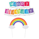 Party Supplies Flag Birthday Cake Decoration Cake Topper Large Rainbow