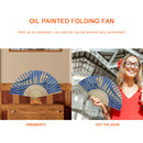 Oil Paint Folding Fan By Numbers DIY Sailboat Bridge Digital Oil Painting Fan