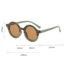 Summer Kids Girl Boys Sunglasses Leopard Children UV400 Eyewear (Green) Newly