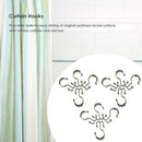 12pcs Metal Rustproof Shower Curtain Double Glide Shower Hooks Bathroom Products