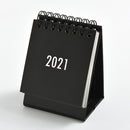 Mini Desk Calendar 2021, 12 Months Flip Table Schedule Planner (Black)