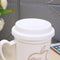 Silicone Insulation Anti-Dust Cup Cover Tea Coffee Sealing Lid Cap(White)