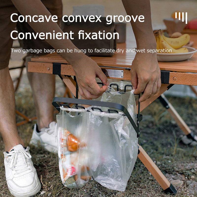 Portable Garbage Bag Holder Table Garbage Bag Holder for Camping Picnic Barbeque