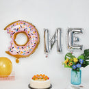 Party Banner Decor Baby Shower 1st Birthday Donut One Letter Foil Balloons Set
