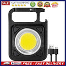 LED Flashlight Torch 500LM USB Rechargeable Portable Outdoor Keychains Lights