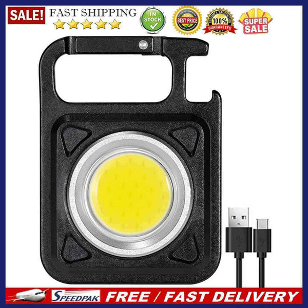 LED Flashlight Torch 500LM USB Rechargeable Portable Outdoor Keychains Lights