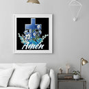 5D DIY Diamond Painting Full Round Drill Flower Cross Wall Decor Rhinestone Art