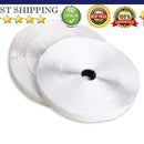 2 Rolls Self Adhesive Magic Hook Rough Loop Tape Fastener 25m White