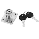 Hardware Steel Drawer Lock Desk Wardrobe Furniture Cabinet Locker w/2 Keys