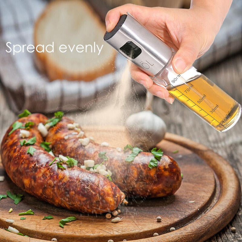100ml Oil Spray Bottle Vinegar Mist Sprayer Oiler Pot Set BBQ Barbecue Can Tools