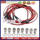 8pcs 70cm 5mm 8 LED Lamp Kits for 1/12 1/18 1/10 1/8 Axial Scx10 Traxxas RC