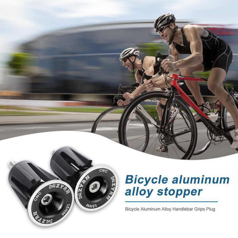 1 Pair Aluminum Durable MTB Bicycle Handlebar Cap Grips Bike Handlebar End Pl