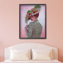 Diamond Paint Partial Special Drill Top Hat Lady Rhinestone Picture (Y071) Newly