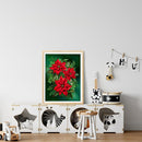 Diamond Painting Poinsettia Full Round Drill Picture of Rhinestone DIY Drawing