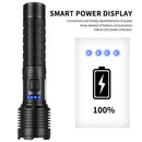 Type-C USB Rechargeable XHP50 LED Torch Lamp 1000lm Telescopic Zoom Flashlight
