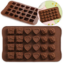 Making Christmas Chocolate Mold Wax Melts Ice Tray Rose Hearts Silicone Mould