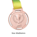 Torch Medal Souvenir Zinc Alloy Sport Competition Prize with Strap (Copper)