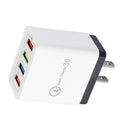 4 USB Travel Wall Charger 3A Fast Charging Charger US Plug Adapter (Black) Newly
