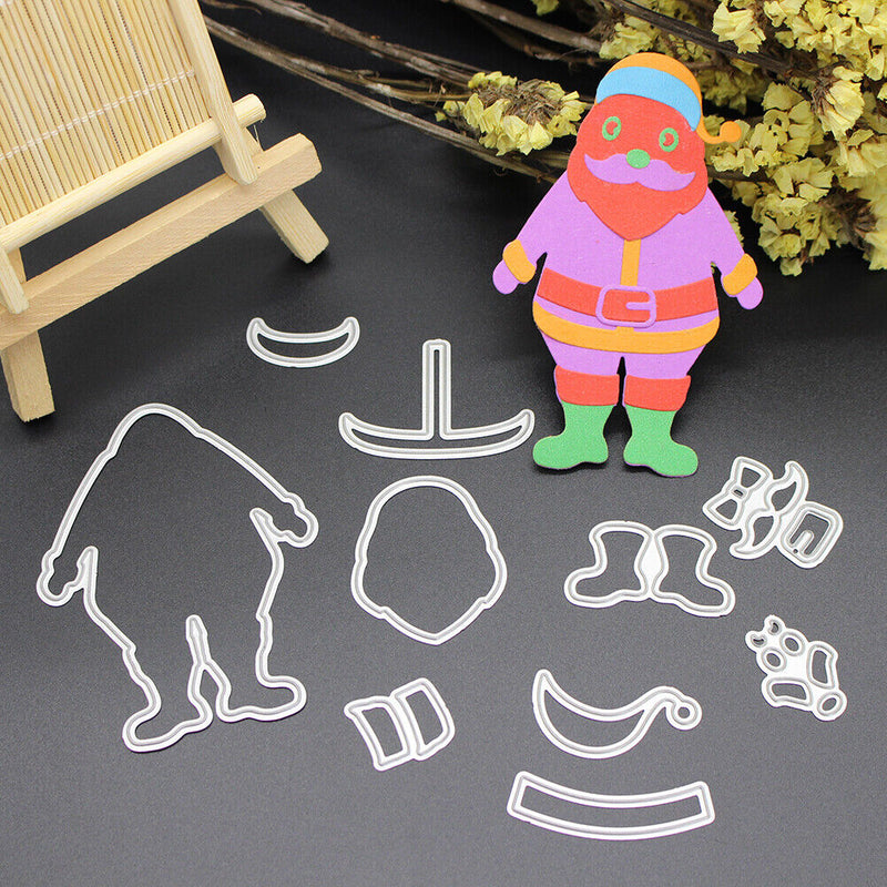 Snowvirtuos Santa Metal Punching Stamp Stencil DIY Scrapbooking Paper Card